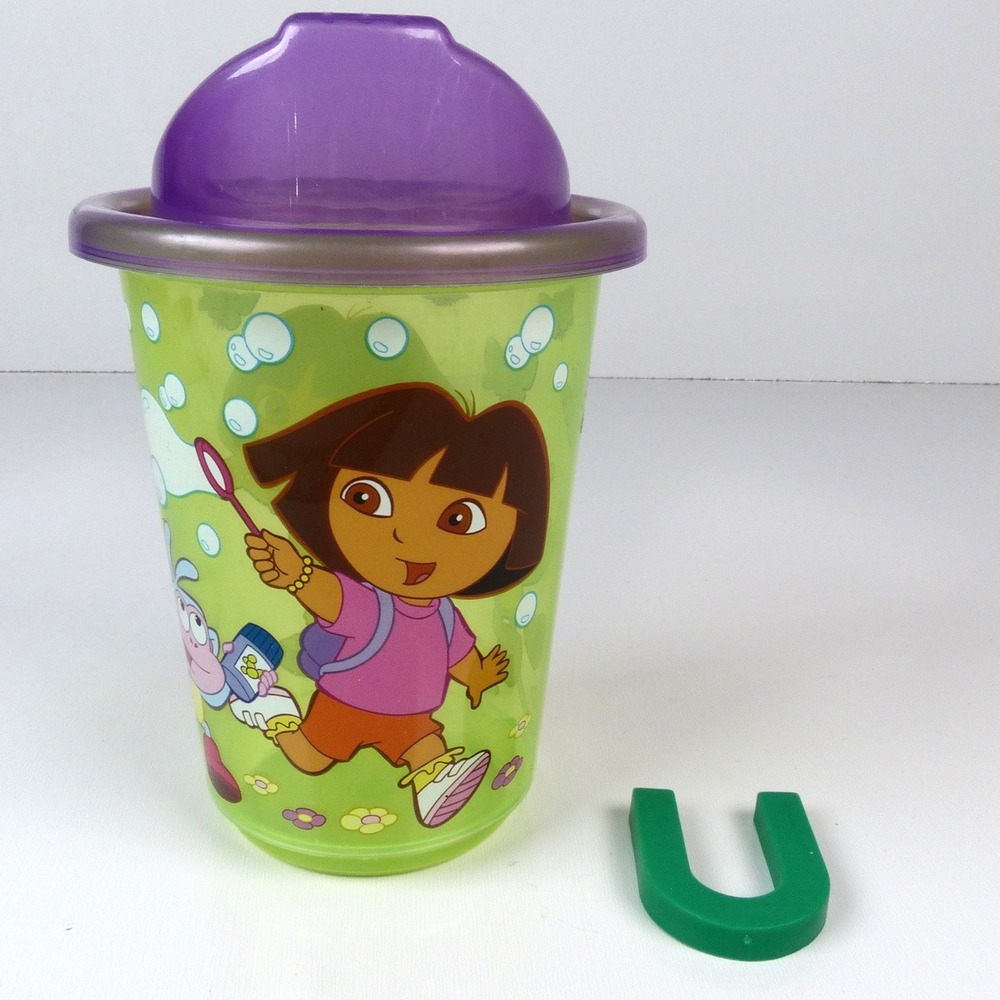Vintage 2006 Dora the Explorer & Boots 10oz Sippy Cup Lid Munchkin Nickelodeon U